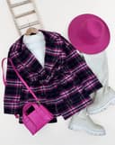 پالتو چهارخانه خاتون(41)کد:6254