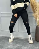 شلوار اسکینی زانو زاپ(L)کد001798