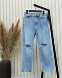 شلوار مام زاپ دار (T)کد001249