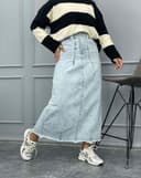 دامن جلو پلیسه پایین ریش(T)کد001631