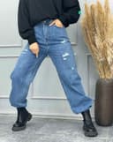 شلوار بگ زاپ دار(L)کد001704