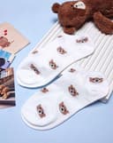 جوراب زیرقوزکی تدی سفید (G0124)