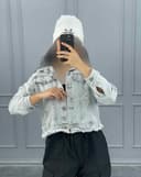 کت جین جیب نما(L)کد001522