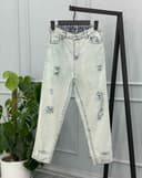 شلوار مام زاپ دار(L)کد001198