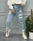 شلوار مام زاپ دار(AR)کد001387