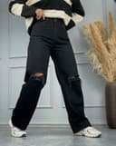 شلوار بگ زانو زاپ(F)کد001901