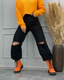 شلوار نیم بگ زانو زاپ (K) کد 001890