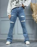 شلوار بوت کات زاپ دار(B)کد001929