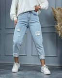 شلوار مام فول زاپ(M)کد001932