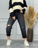 شلوار مام زانو زاپ (B) کد 001730