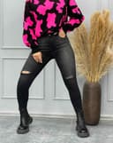 شلوار اسکینی زانو زاپ(B)کد001733