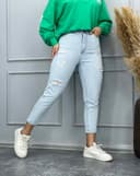 شلوار مام زاپ دار (L) کد 001849