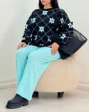 ست بلوزوشلوارباوین(119)کد:6133