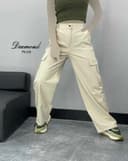 شلوار کارگو کمر نیم کش(A)کد001049