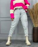 شلوار مام زاپ دار(L)کد001464