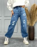 شلوار بگ زاپ دار(L)کد 001478