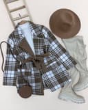 کت یقه ترکیبی سلین(32)کد:6213