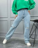 شلوار استریت زانو زاپ(B)کد001672