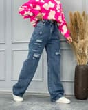 شلوار بگ زاپ دار(K) کد 001897