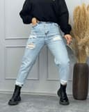 شلوار مام زاپ دار(K)کد001811