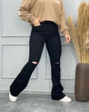 شلوار بوت کات زانو زاپ (L) کد 001803