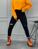 شلوار اسکینی زانو زاپ(K)کد001679