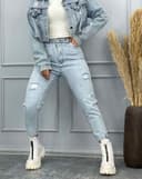 شلوار مام زاپ دار (L) کد001771