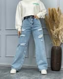 شلوار بگ زاپ دار(K) کد 001896