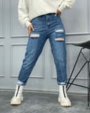 شلوار مام زاپ دار(K) کد 001825