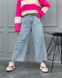 شلوارواید زاپ دار(B)کد001347