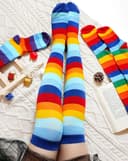 جوراب بالا زانو رنگی رنگی کد(G034)