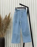 شلواروایدکمرنیم کش(M)کد001073