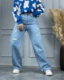 شلوار استریت زاپ دار(L)کد001922