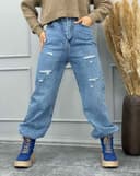 شلوار بگ زاپ دار(L)کد001701