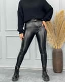 شلوار چرم کمر دو دکمه (AK)کد 001519