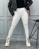 شلوار اسکینی زانو زاپ (B) کد 001690