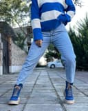 شلوار مام زخمی(L) کد 001850