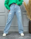 شلوار بگ زاپ دار(L)کد001703