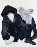 کاپشن آستین چرم پونه(41)کد:6202