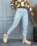 شلوار مام زاپ دار(AR)کد001881