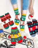 جوراب ساقدار کریمسی G047