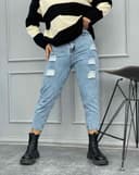 شلوار مام زاپ دار(K) کد001831