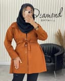 مانتو دانشجویی دو جیب کمرگت(1)کد2819