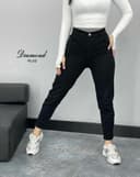 شلوارمام زخمی ساسون دار(L)کد00881