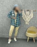 مانتو چهارخونه پاییزه میکی موس (41)کد1747