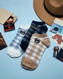 جوراب چهارخونه خرسی کد(G039)