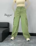 شلوار کارگو کمر نیم کش(AR)کد001384