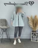 مانتو شومیزی دوجیب راه راه کد1410